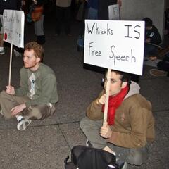 Protest für WikiLeaks