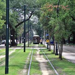 The street car in New Orleans / Die Straßenbahn in New Orleans