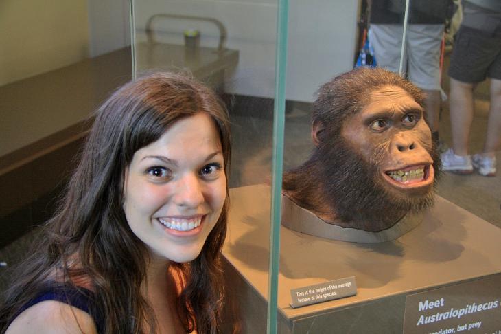 Two primates at the National Museum of Natural History