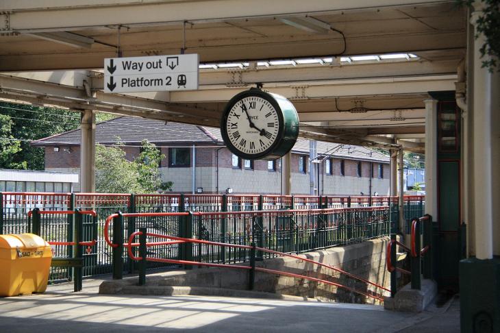 The famous clock in Carnforth