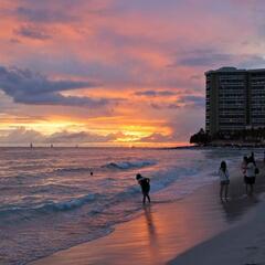 Sunset at Waikiki