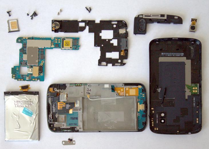Taking the whole phone apart. Most components are completely fine.