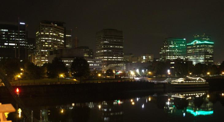 Portland at night