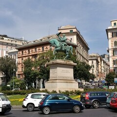 Victor Emmanuel II, Piazza Corvetto, Genoa
