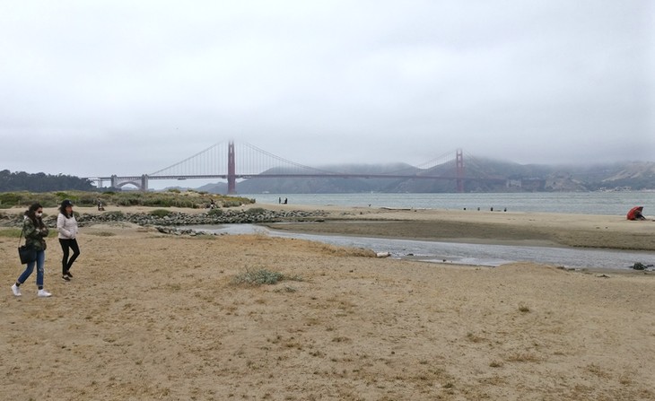 Crissy Field Beach and Golden Gate Bridge