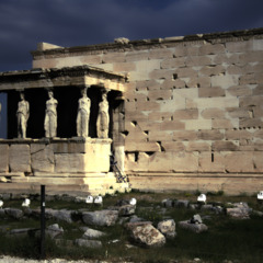 Erechtheum on the Acropolis of Athens, Greece (HDR)