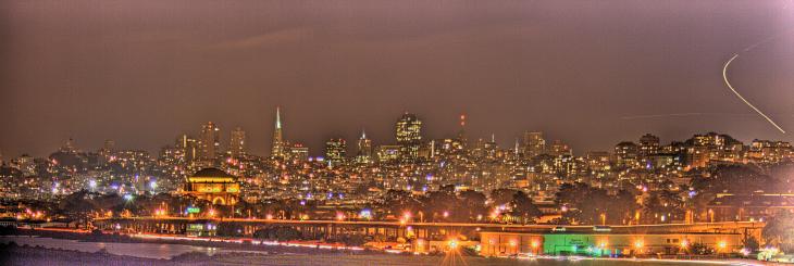San Francisco at night (HDR)