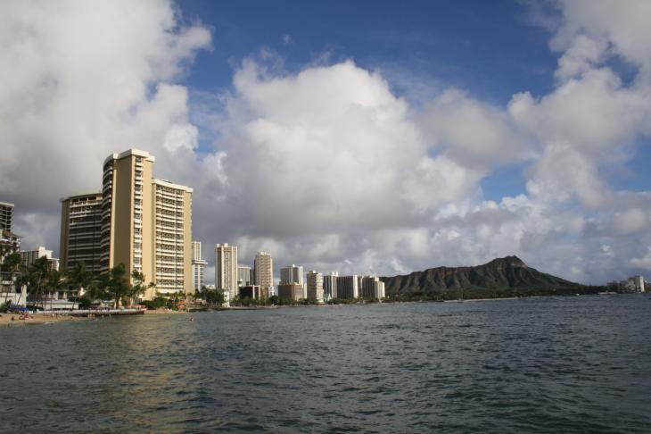 Waikiki and the Diamond Head in the background
